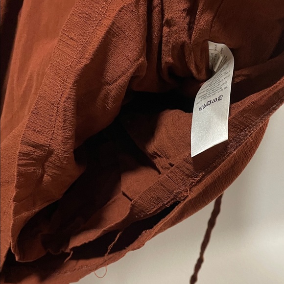 Free People Rough Rider Red Copper Textured Dress As is - Picture 12 of 12